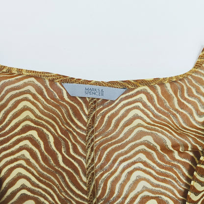 Brown Animal Print Maxi Beach Cover Up Size One Size | Preloved