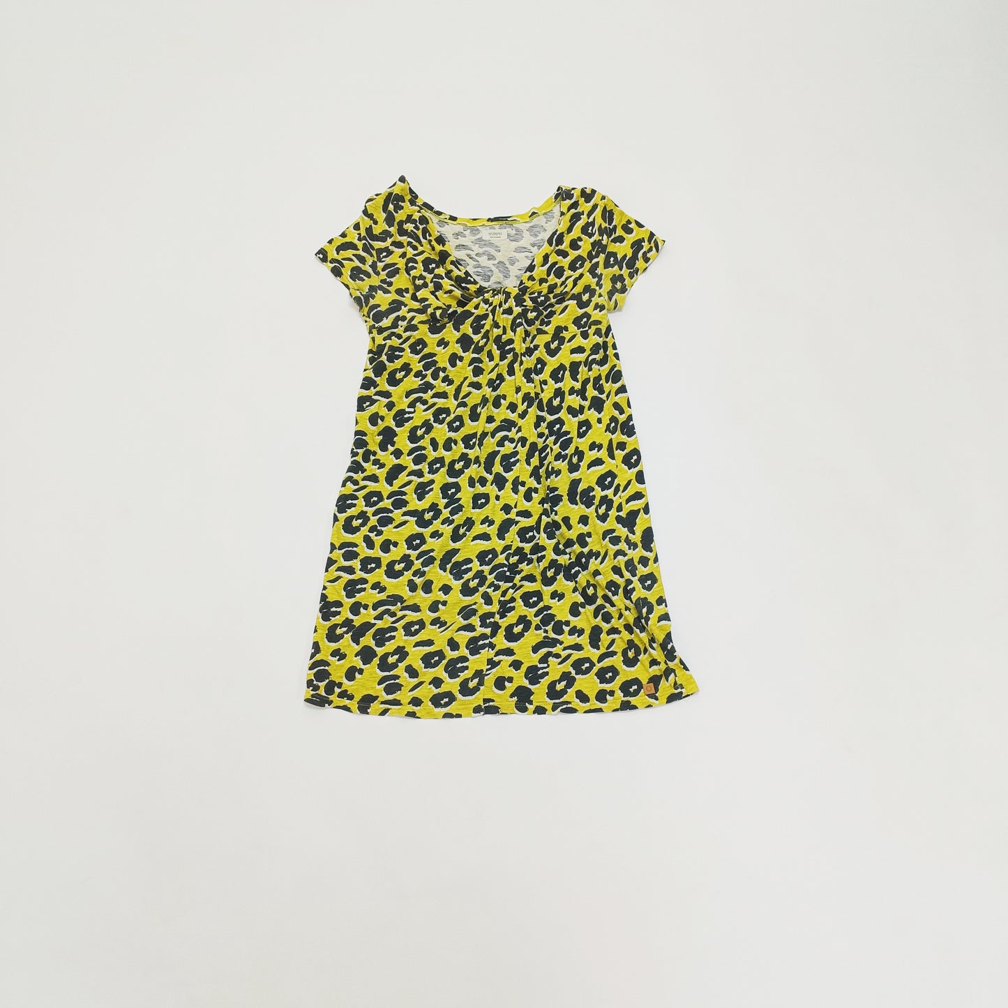 Green Leopard Print T-Shirt Style Dress Size Extra Large | Preloved
