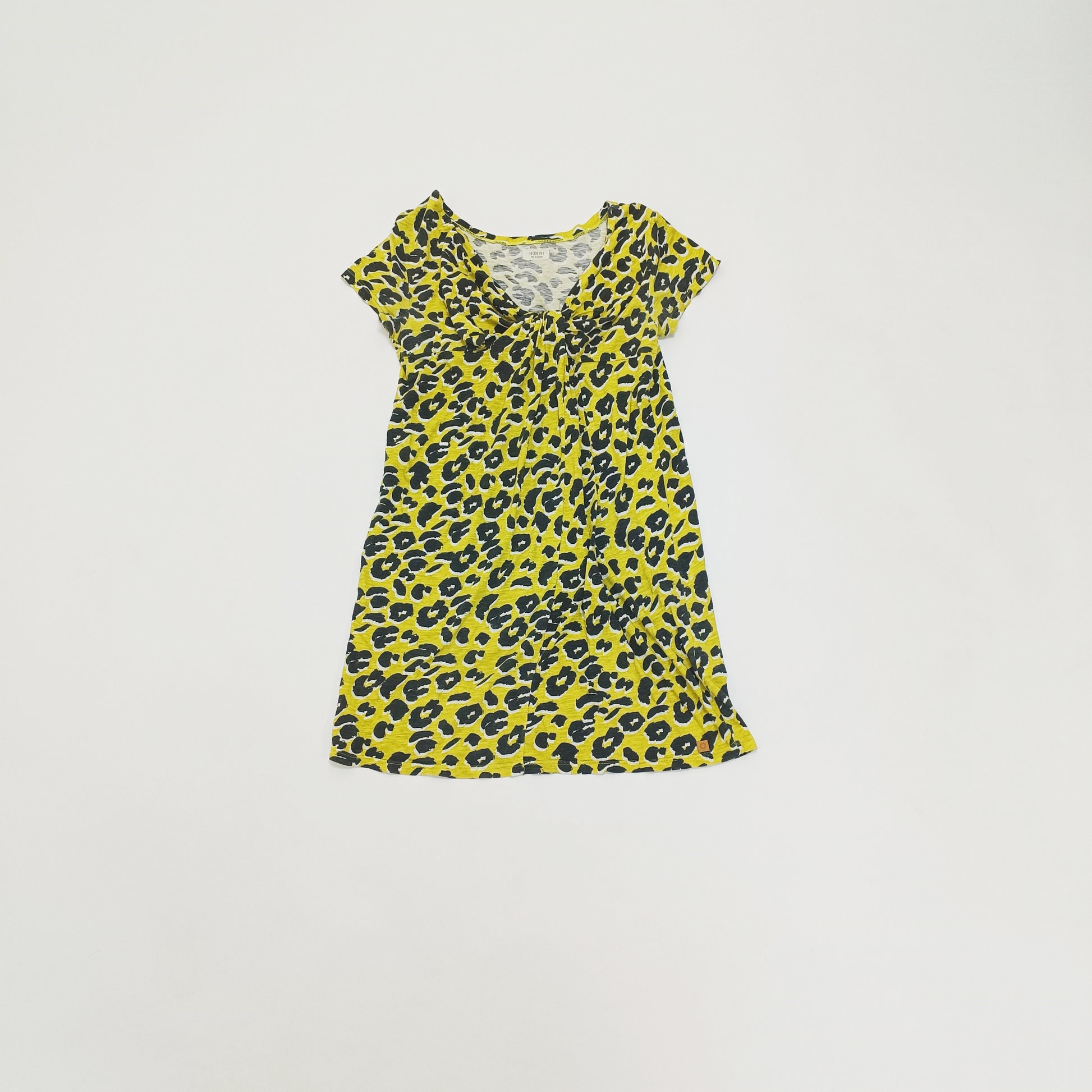 Green Leopard Print T-Shirt Style Dress Size Extra Large | Preloved