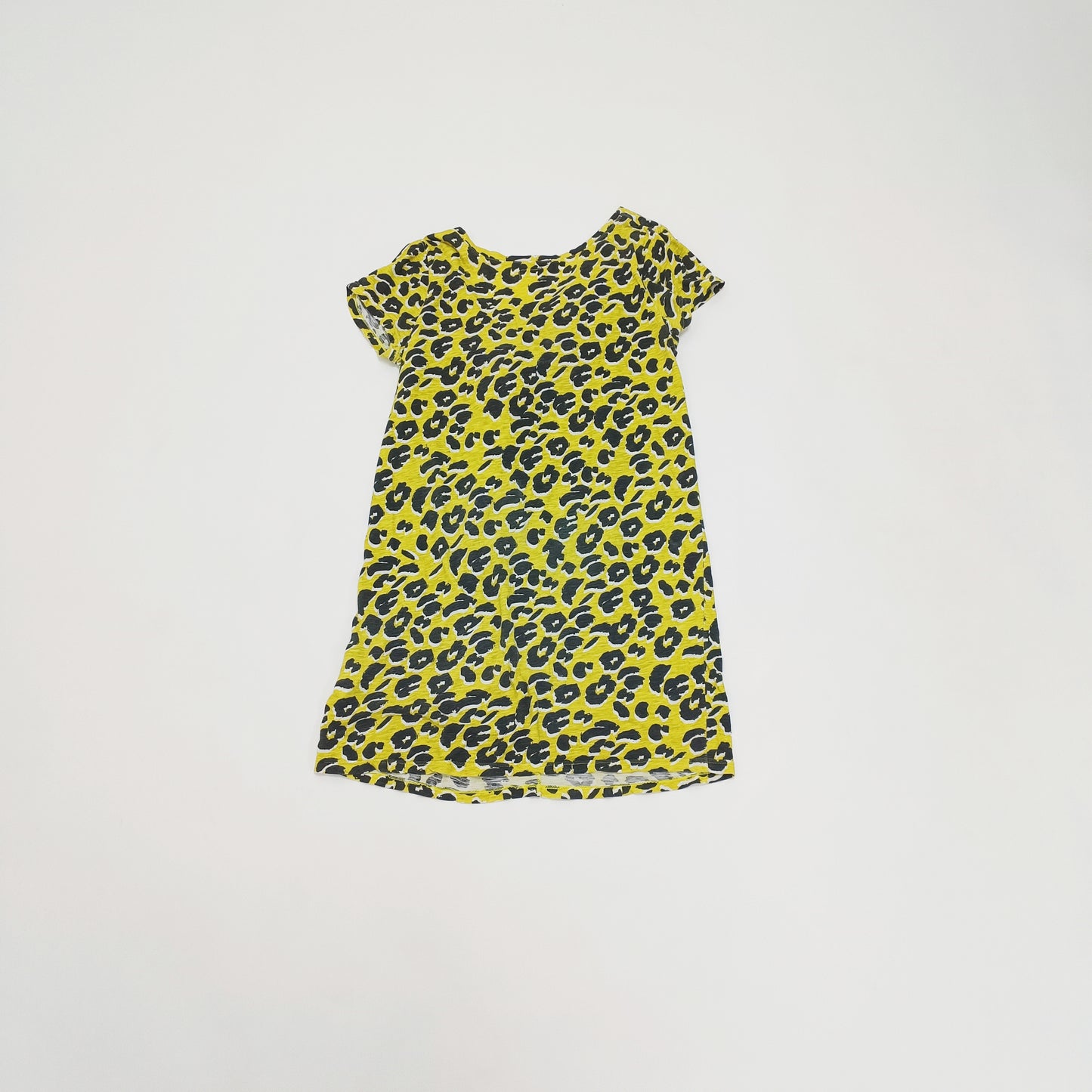 Green Leopard Print T-Shirt Style Dress Size Extra Large | Preloved