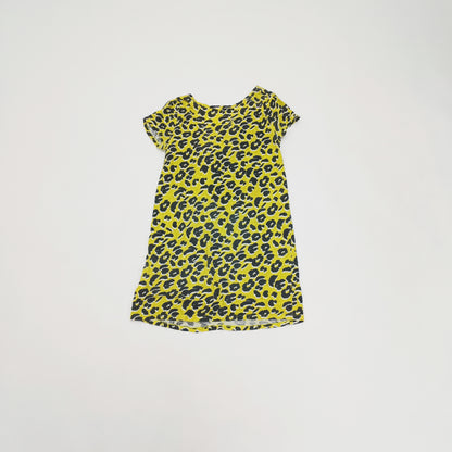 Green Leopard Print T-Shirt Style Dress Size Extra Large | Preloved