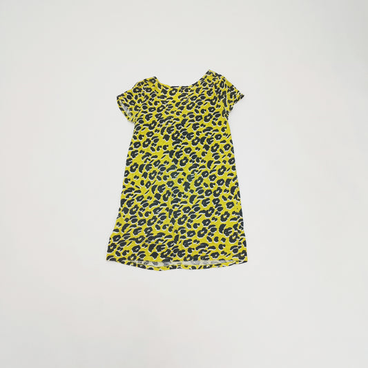 Green Leopard Print T-Shirt Style Dress Size Extra Large | Preloved