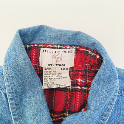 Light Wash Womens Denim Shirt Size Large | Preloved