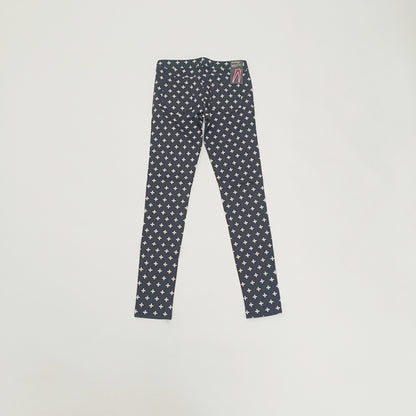 High Waist Black Patterned Womens Super Skinny Jeans Size Medium | Preloved