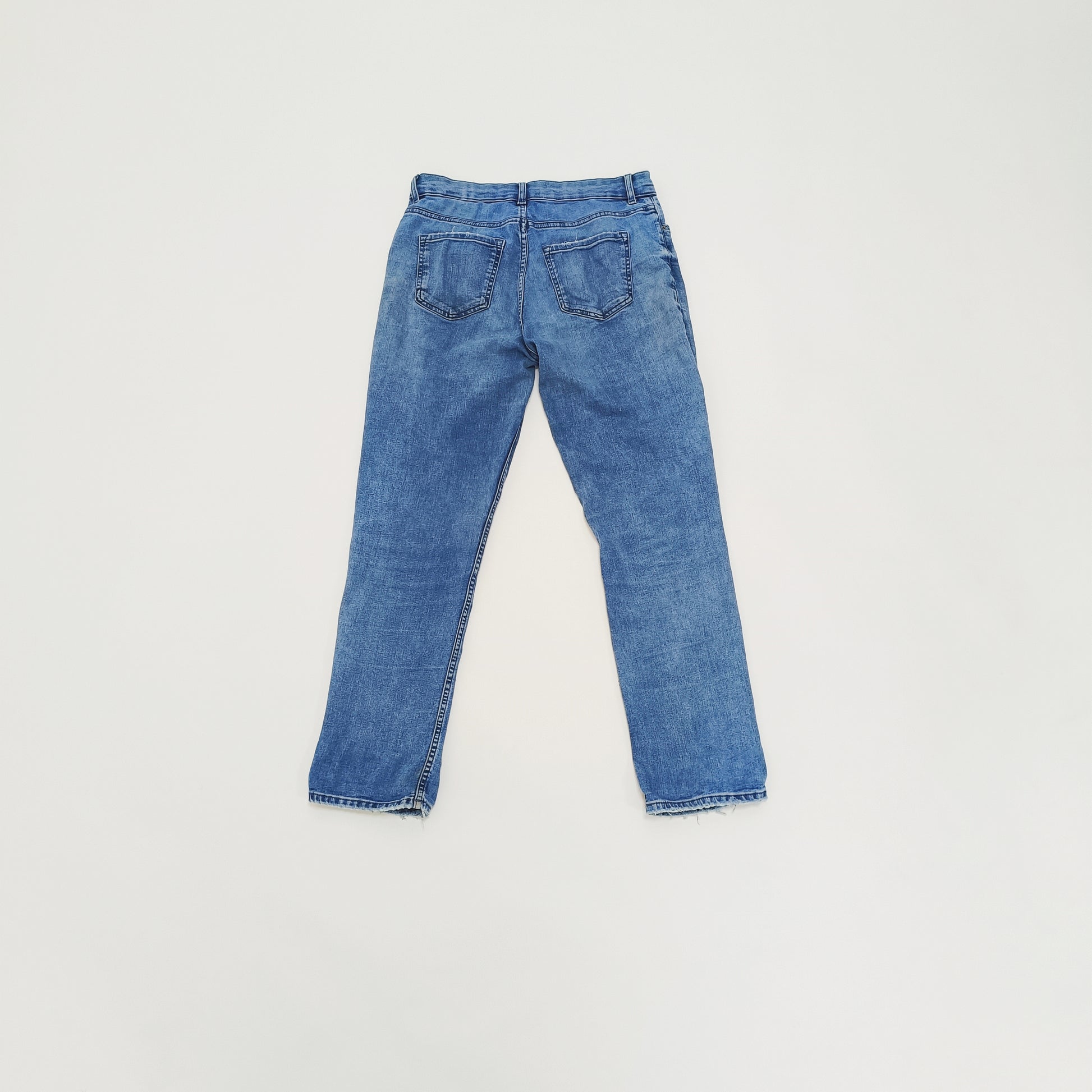 Mid Wash Straight Leg Mid Rise Womens Jeans Size Small | Preloved