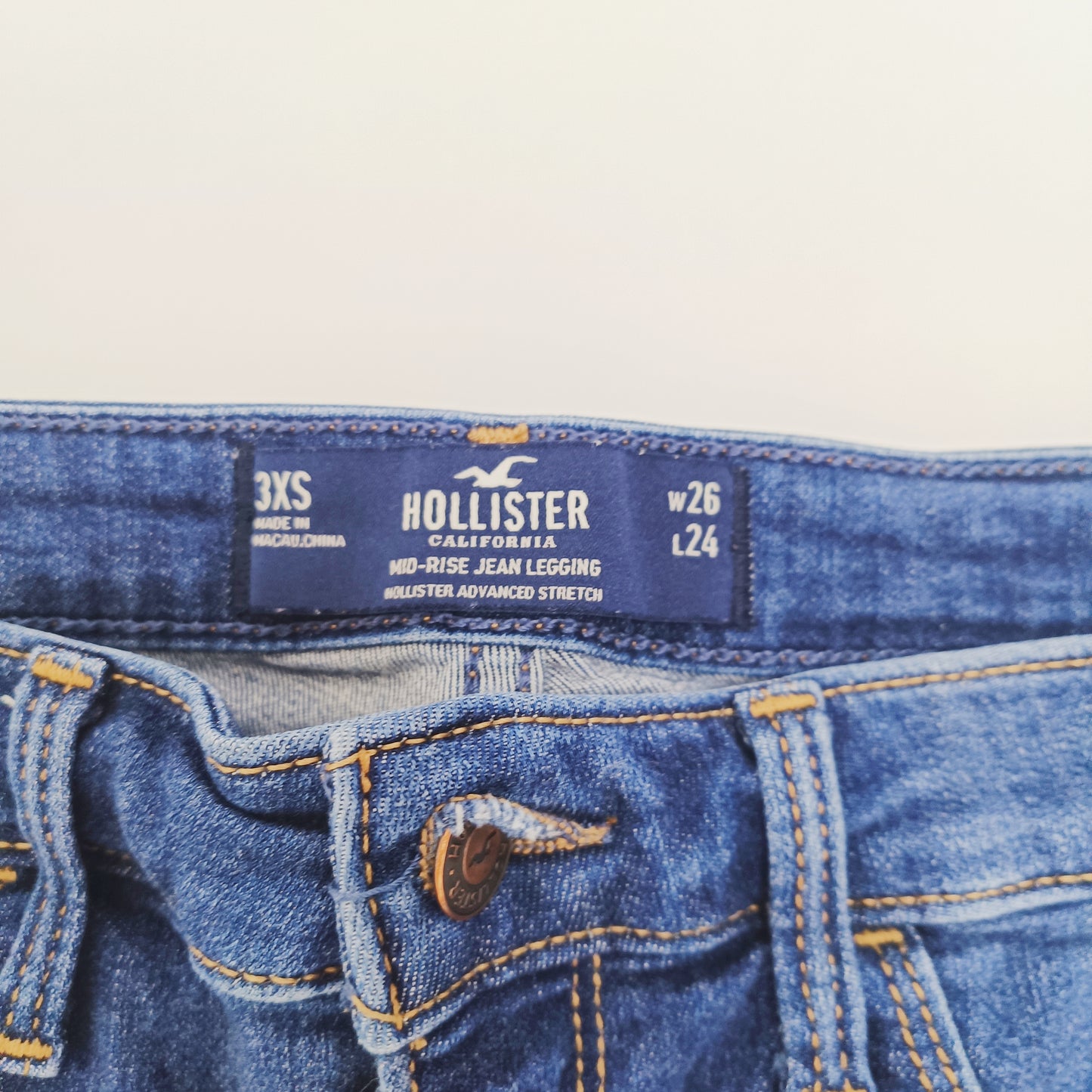 Dark Wash High Waist Super Skinny Ripped Jeans Size Extra Extra Small | Preloved