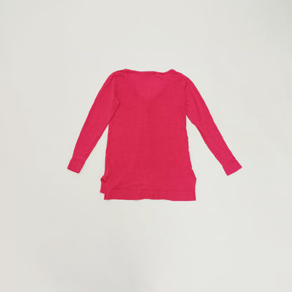 Hot Pink Longline Pearl Button Womens Lightweight Cardigan Size Extra Large | Preloved