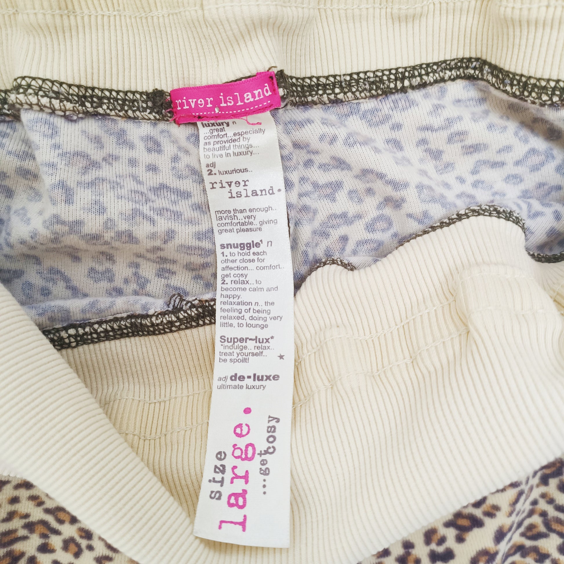 Leopard Print Soft Wide Leg Womens Trousers Size Large | Preloved