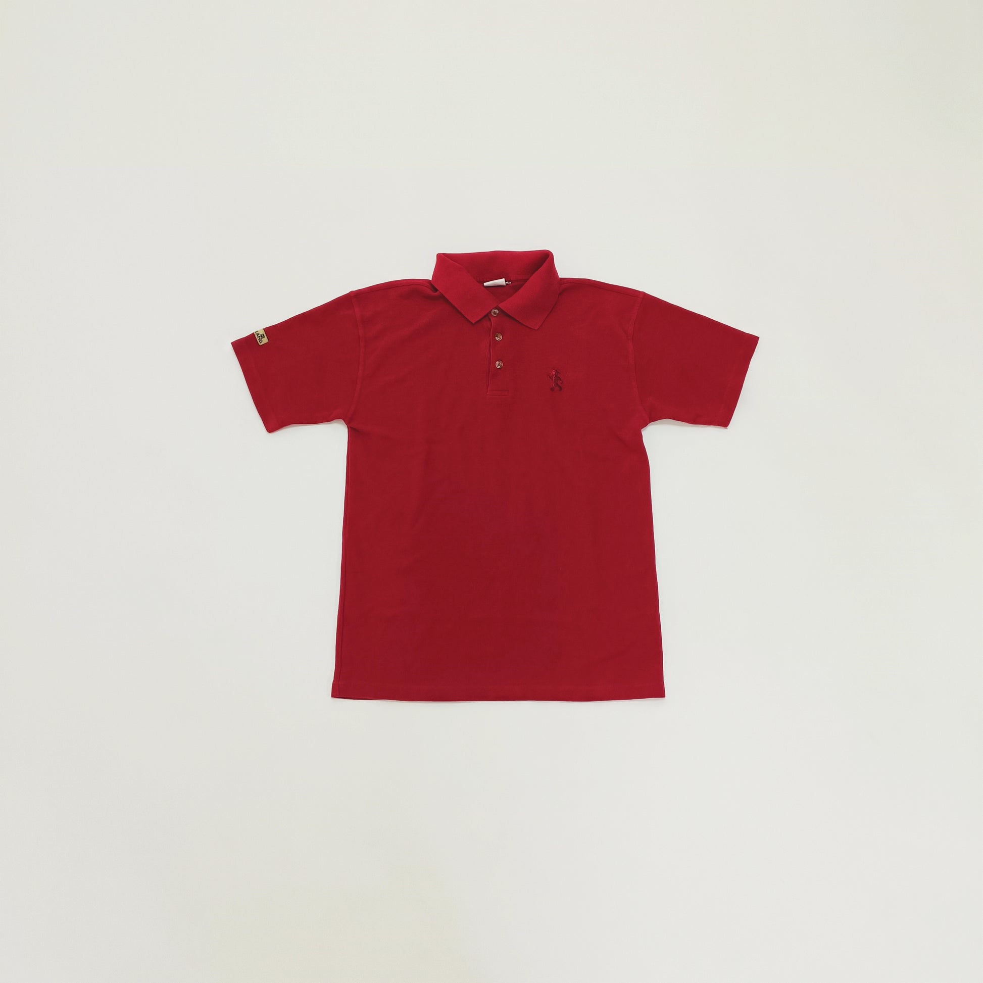 Burgundy Red Waffle Mens Polo Shirt Size Medium | Preloved