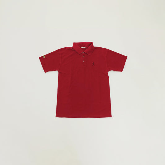 Burgundy Red Waffle Mens Polo Shirt Size Medium | Preloved