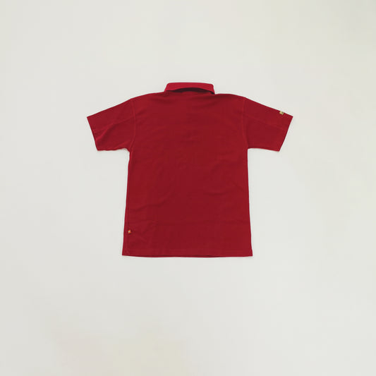 Burgundy Red Waffle Mens Polo Shirt Size Medium | Preloved