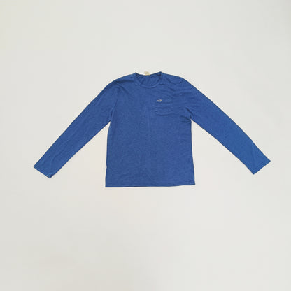 Blue Long Sleeve Mens T-Shirt Size Small | Preloved