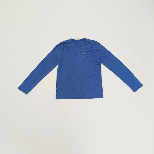 Blue Long Sleeve Mens T-Shirt Size Small | Preloved