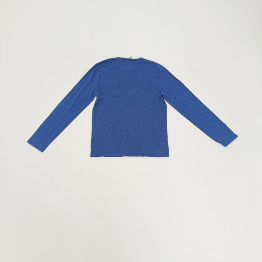 Blue Long Sleeve Mens T-Shirt Size Small | Preloved