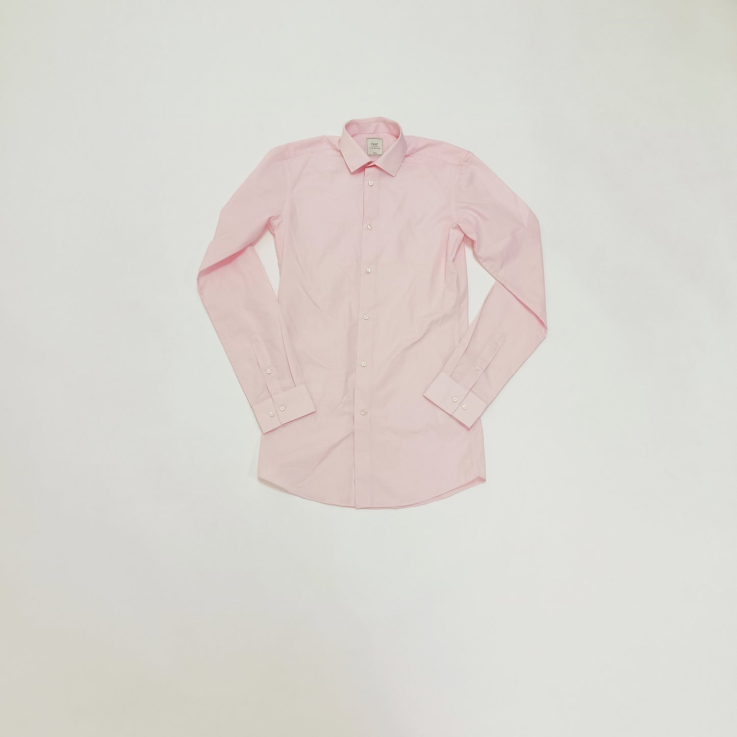 Light Pink Mens Slim Fit Dress Shirt Size Small | Preloved
