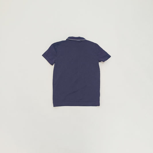 Navy Blue Mens Quarter Zip Short Sleeve Top Size Extra Small | Preloved