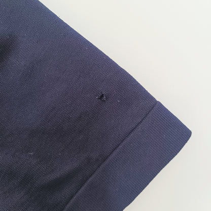 Navy Blue Mens Quarter Zip Short Sleeve Top Size Extra Small | Preloved