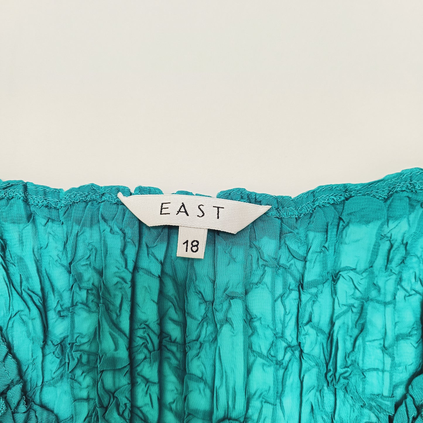 Turquoise Sheer Tie Front Blouse Size Large | Preloved