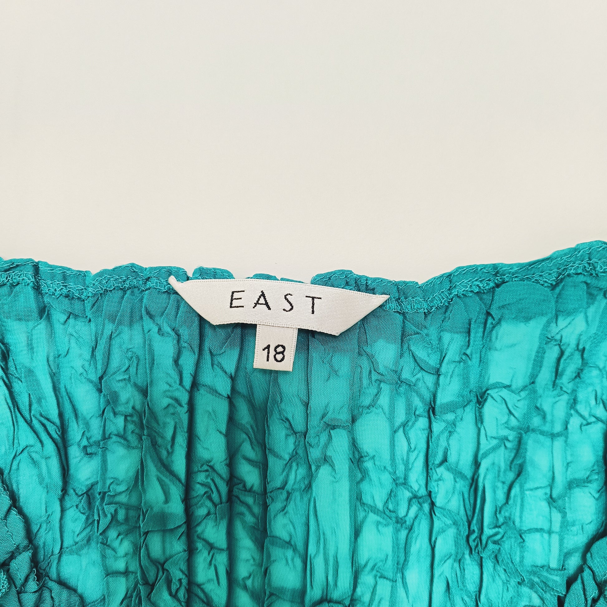 Turquoise Sheer Tie Front Blouse Size Large | Preloved