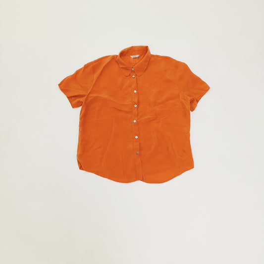 Orange Boxy FIt Short Sleeve Shirt Size Large | Preloved