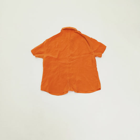 Orange Boxy FIt Short Sleeve Shirt Size Large | Preloved