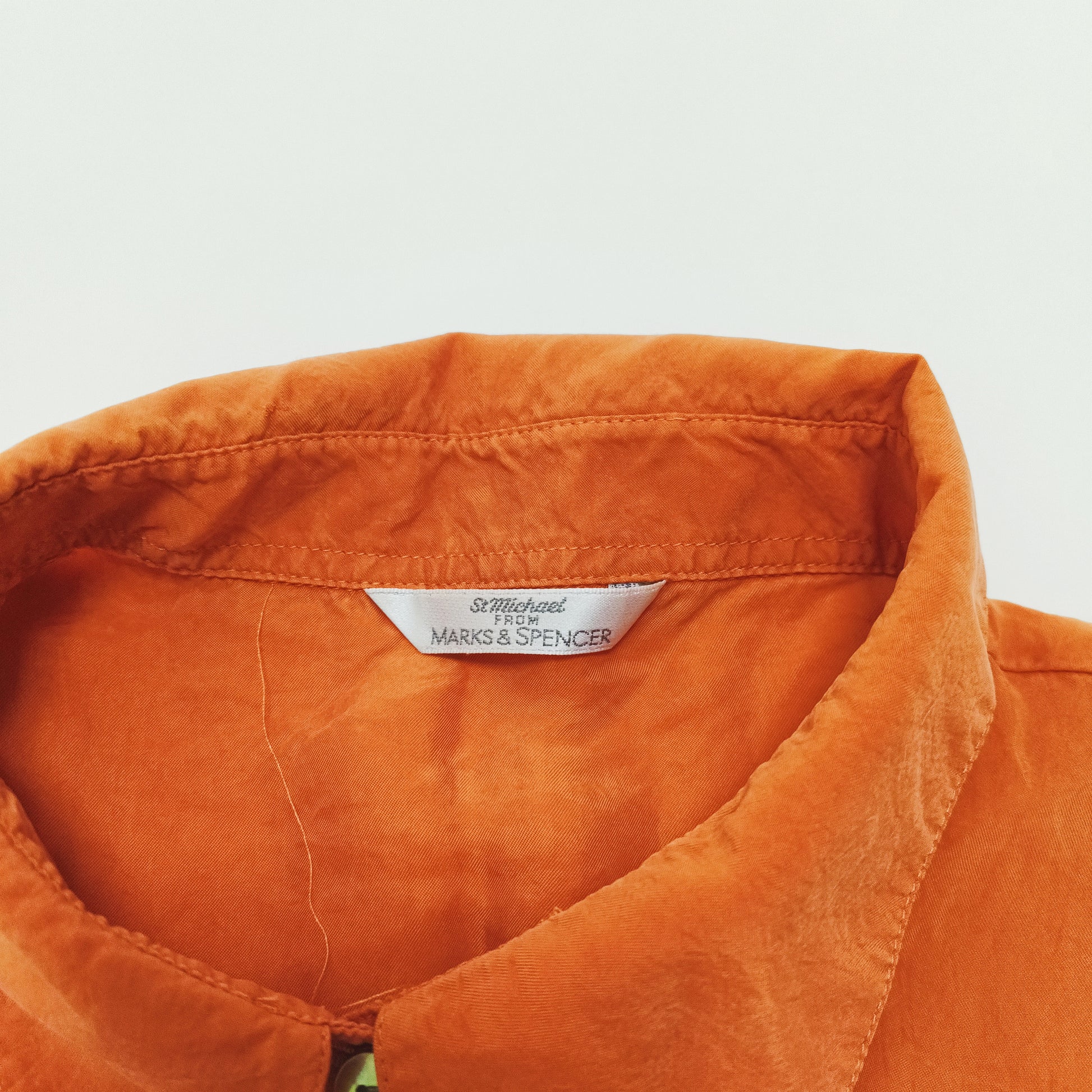 Orange Boxy FIt Short Sleeve Shirt Size Large | Preloved