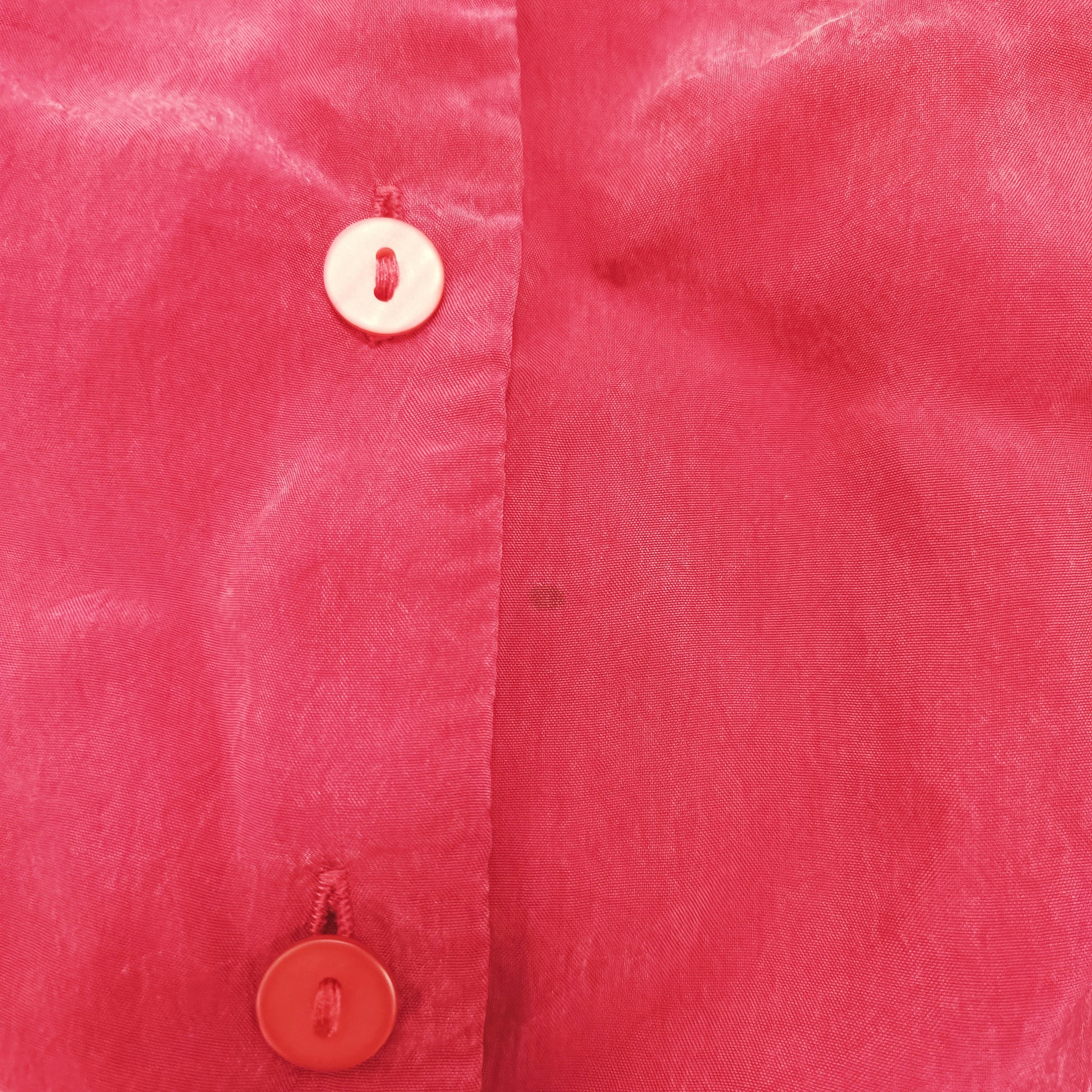 Red Button Up Womens Long Sleeve Shirt Size Large | Preloved
