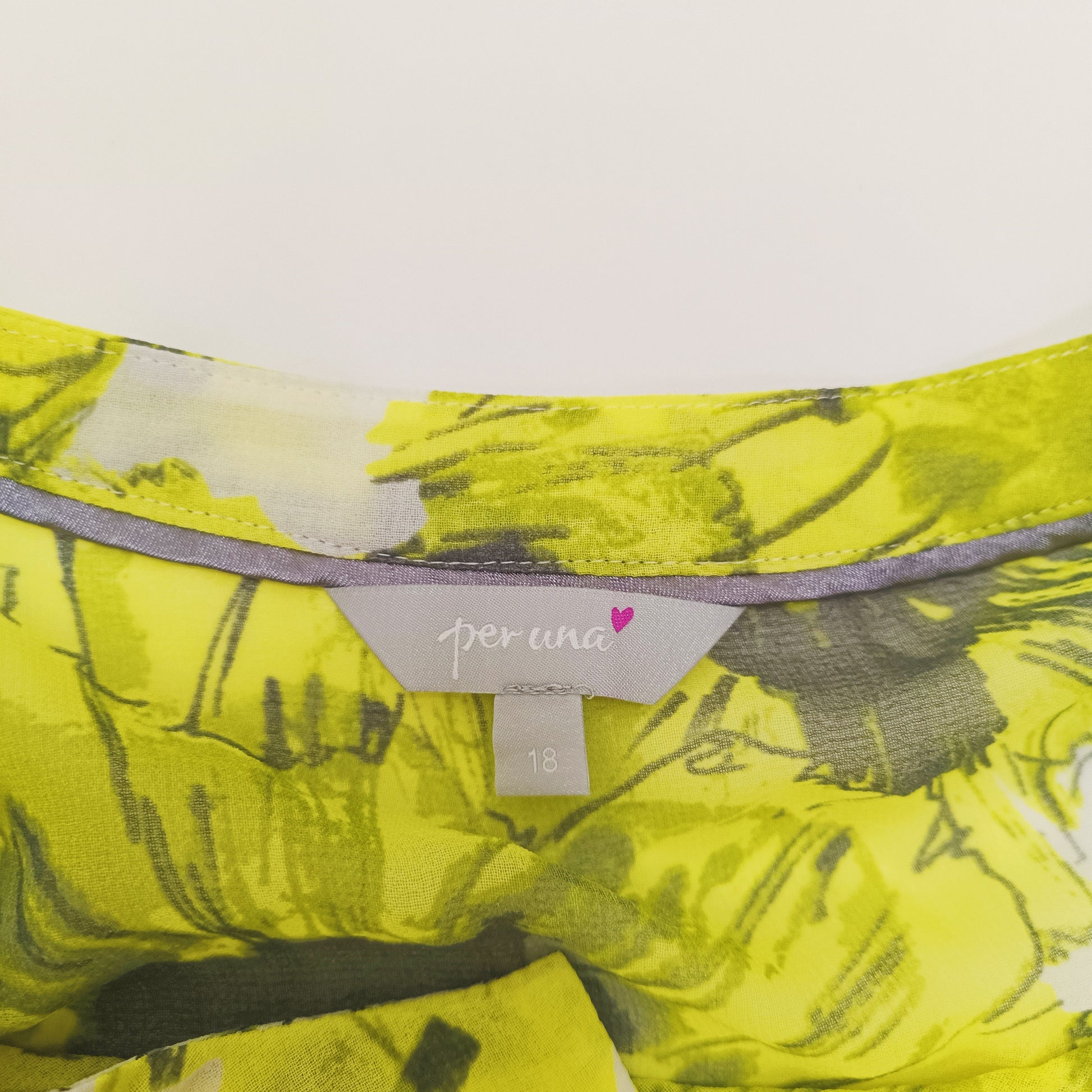 Yellow Bold Floral Double Layered Blouse Size Large | Preloved