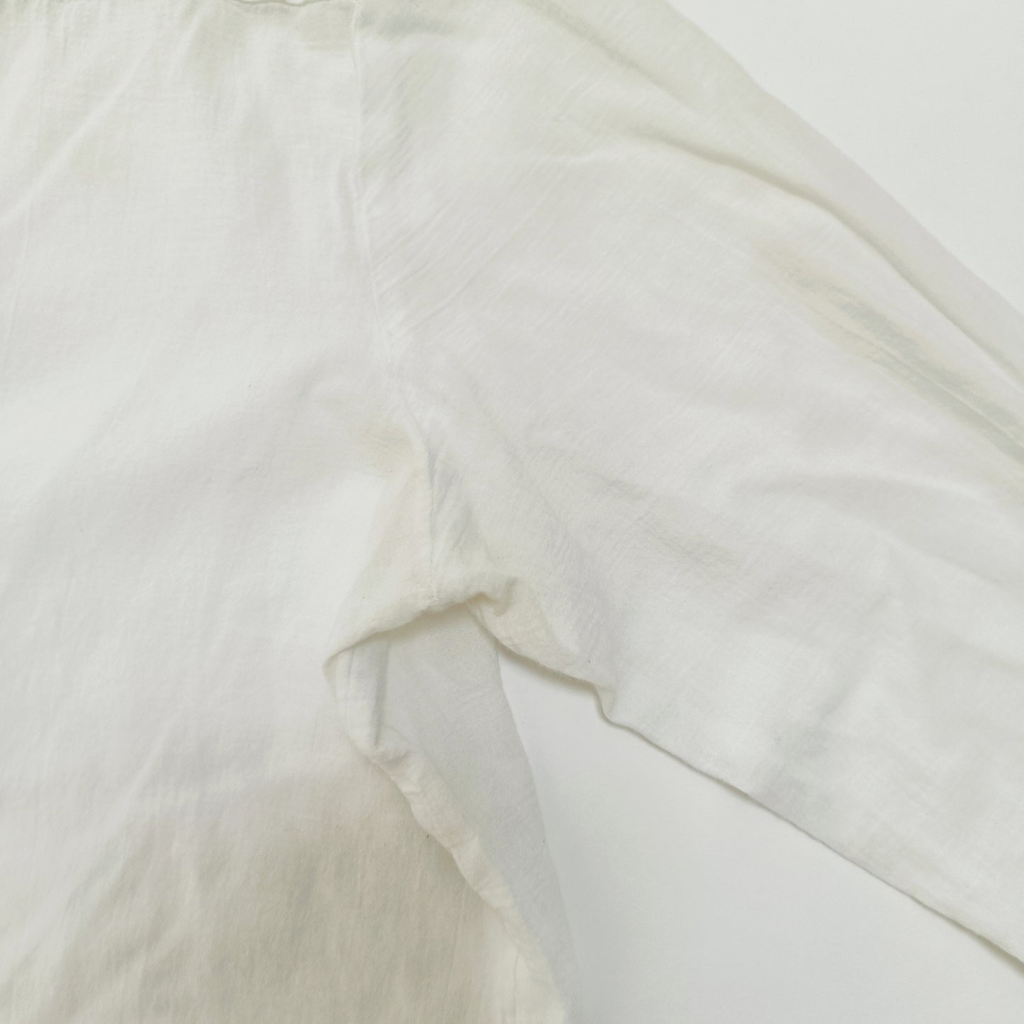 White V Neck Button Up Womens Blouse Size Small | Preloved