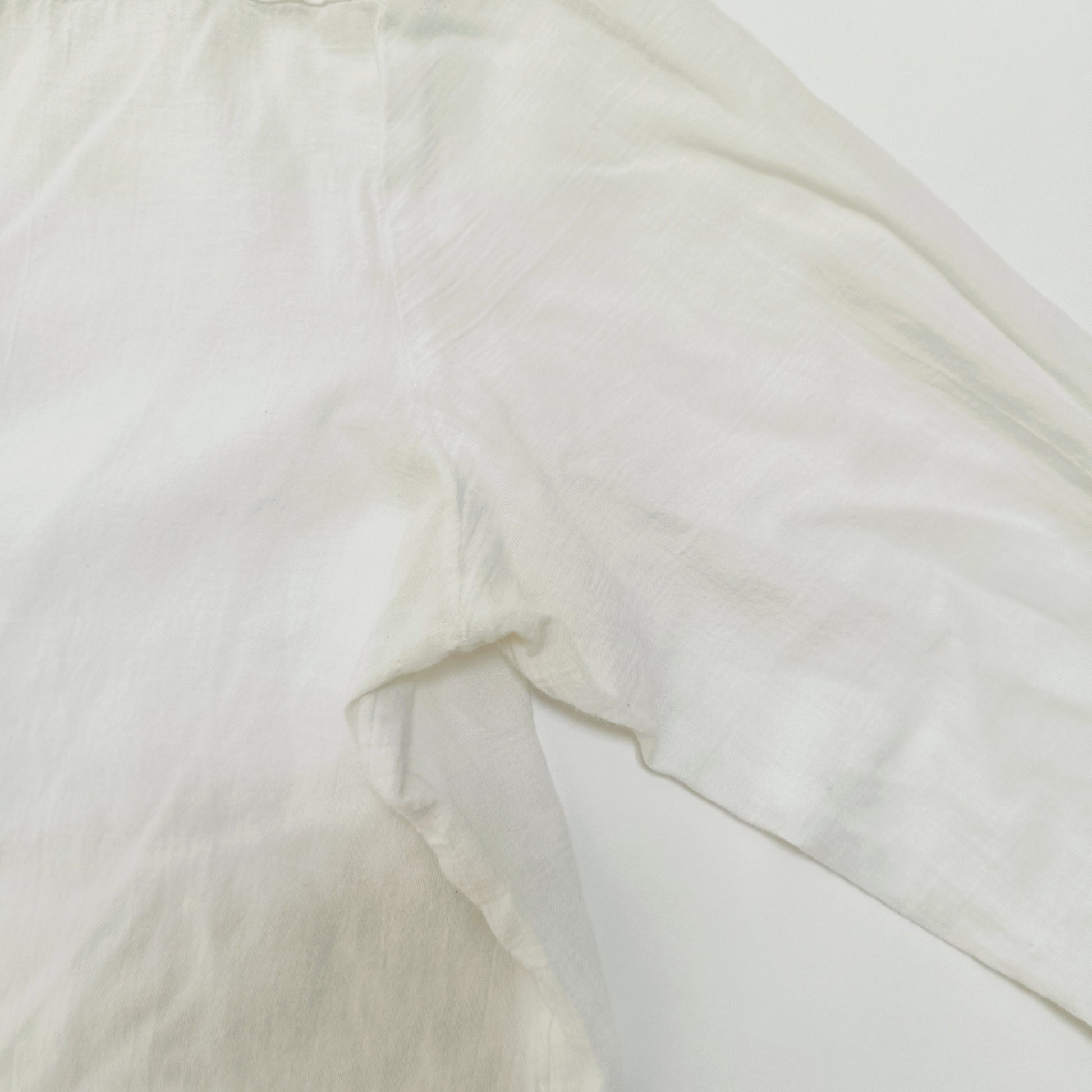 White V Neck Button Up Womens Blouse Size Small | Preloved