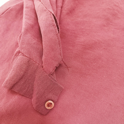 Burgundy Sheer Shirt With Lace Panelling Size Extra Large | Preloved