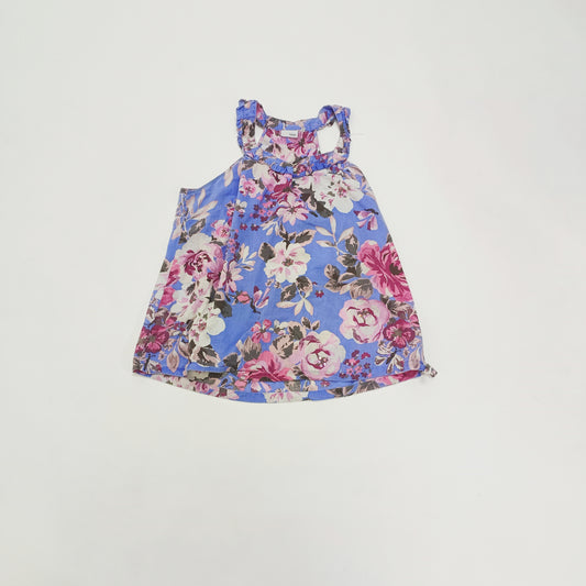 Blue & Pink Floral Sleeveless Top Size Extra Large | Preloved