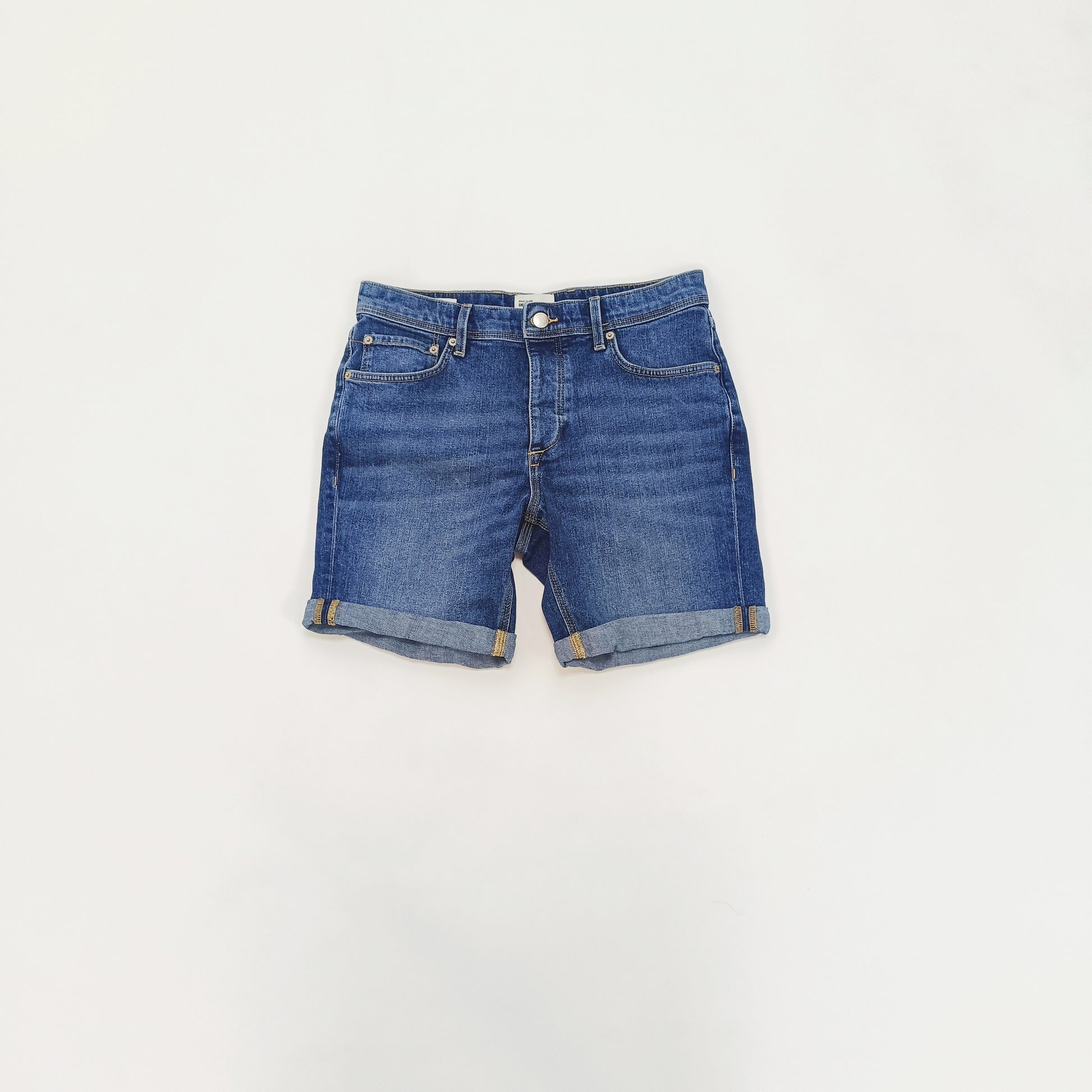 Mid Wash Mid Waist Womens Denim Shorts Size Medium | Preloved