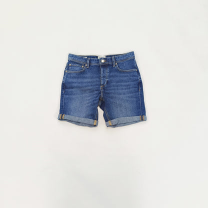 Mid Wash Mid Waist Womens Denim Shorts Size Medium | Preloved