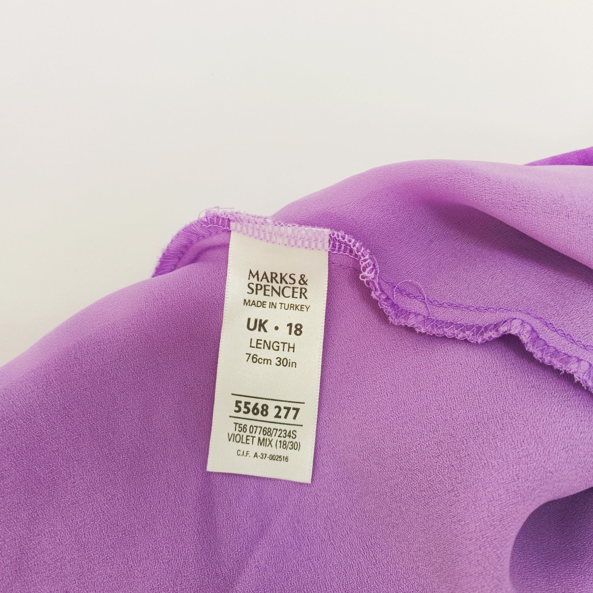 Lilac Purple Tie Dye Womens Midi Skirt Size Large | Preloved