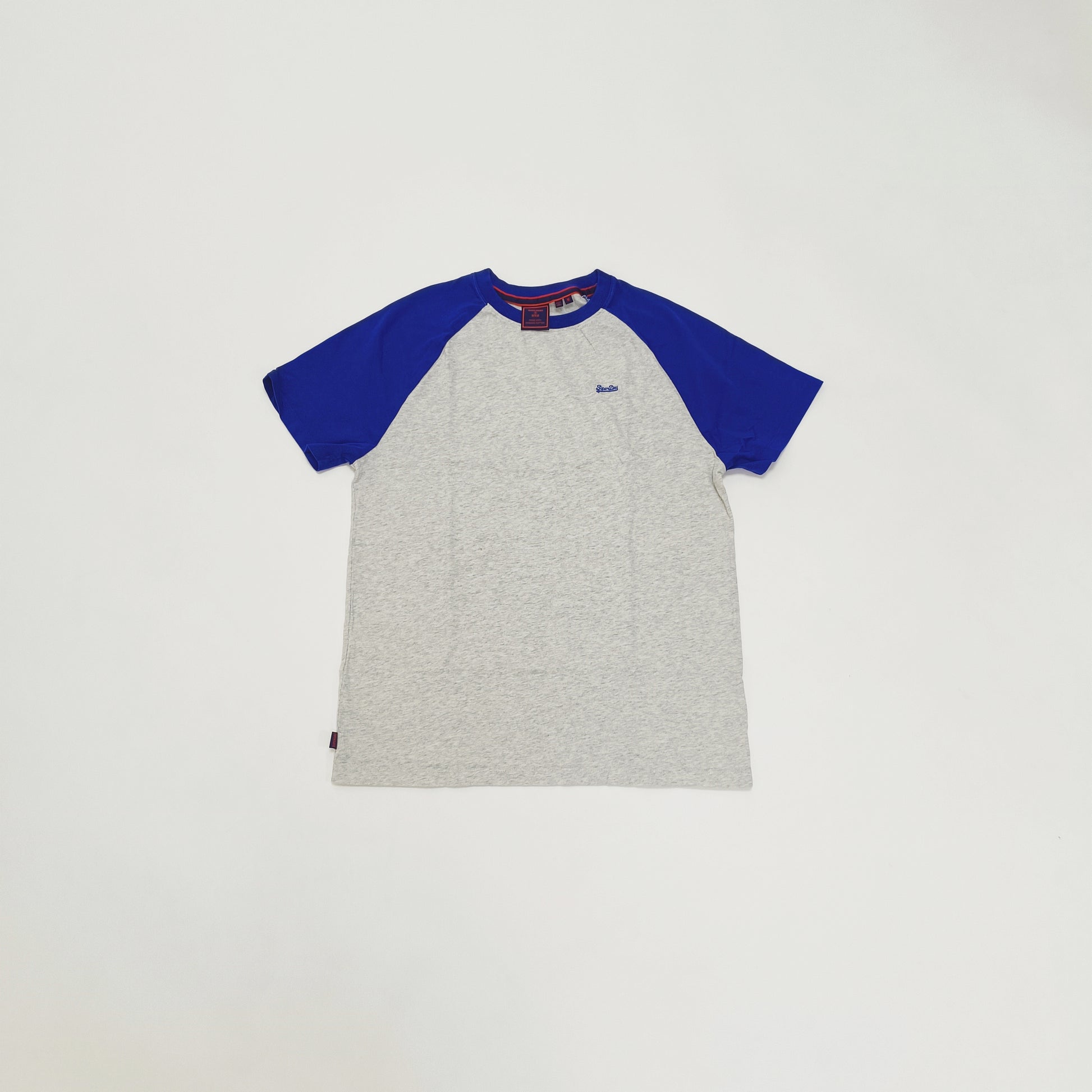Blue & Grey Contrast Short Sleeve T-Shirt Size Medium | Preloved