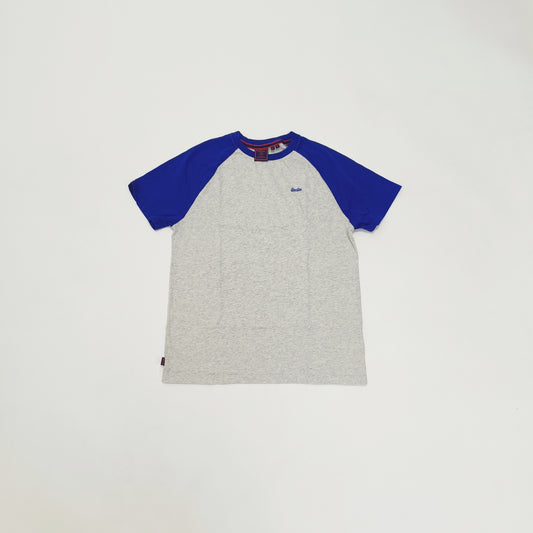 Blue & Grey Contrast Short Sleeve T-Shirt Size Medium | Preloved