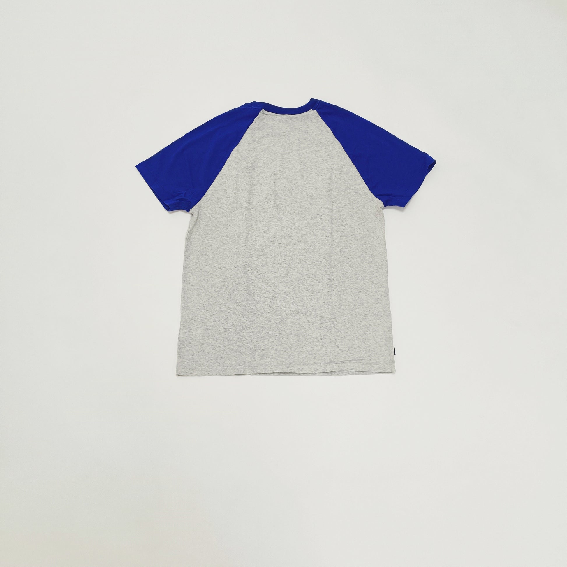 Blue & Grey Contrast Short Sleeve T-Shirt Size Medium | Preloved