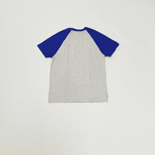 Blue & Grey Contrast Short Sleeve T-Shirt Size Medium | Preloved