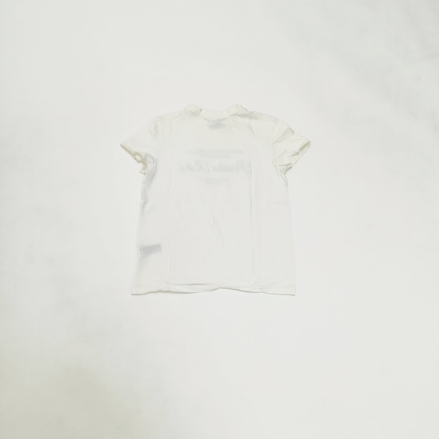 Cream Crew Neck Short Sleeve Printed T-Shirt Size Small | Preloved