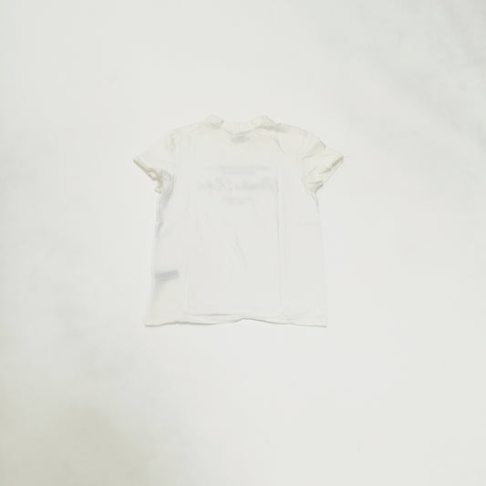 Cream Crew Neck Short Sleeve Printed T-Shirt Size Small | Preloved