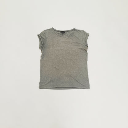 Grey Scoop Neck Womens Short Sleeve T-Shirt Size Small | Preloved