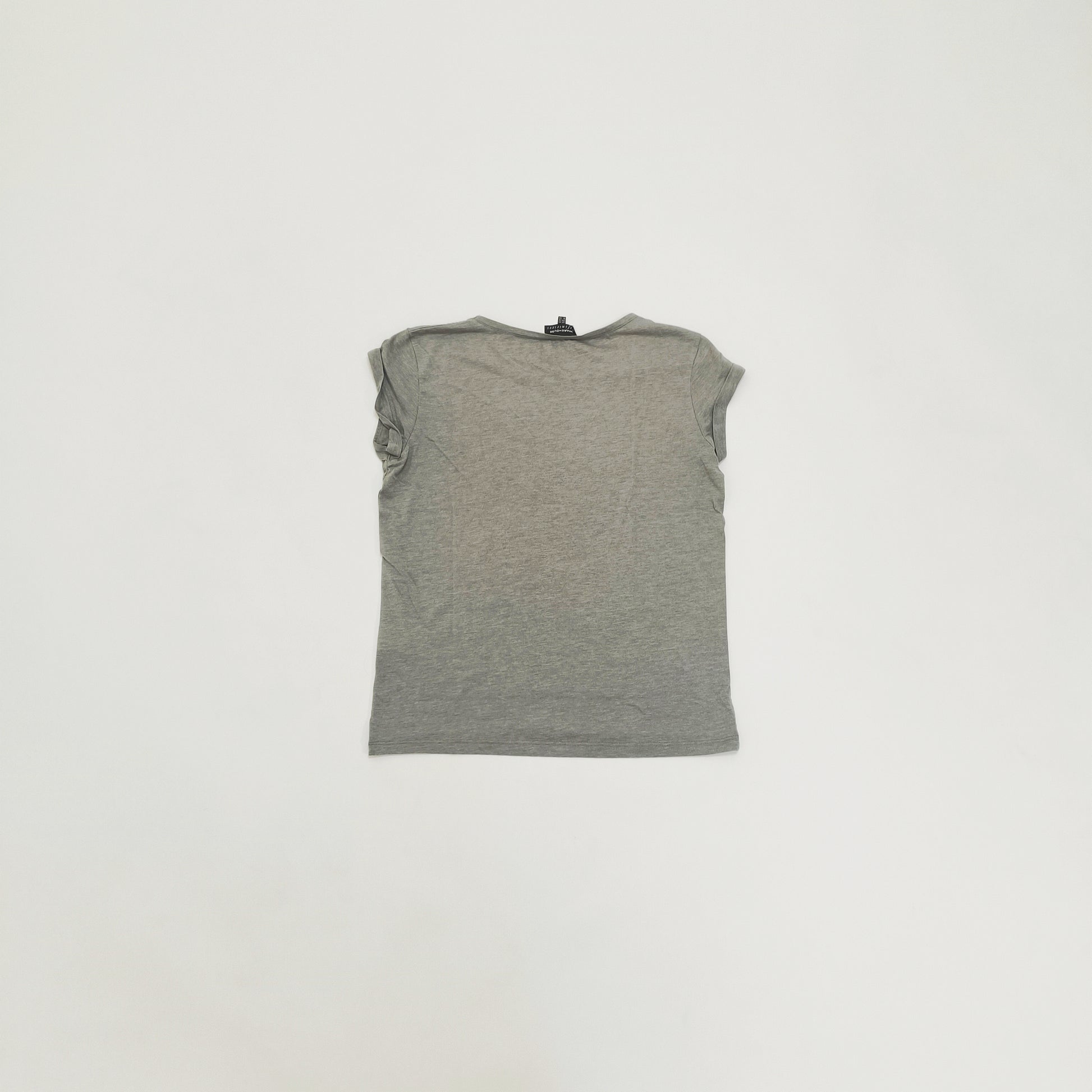 Grey Scoop Neck Womens Short Sleeve T-Shirt Size Small | Preloved