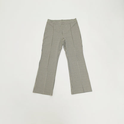 Brown Houndstooth Flared Womens Trousers Size Medium | Preloved