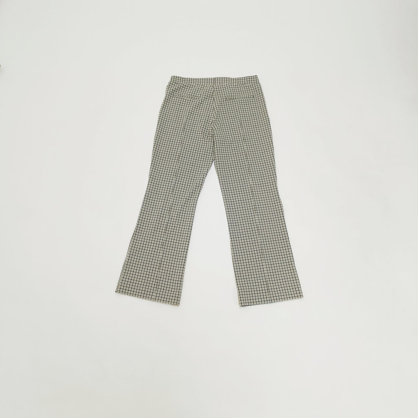 Brown Houndstooth Flared Womens Trousers Size Medium | Preloved