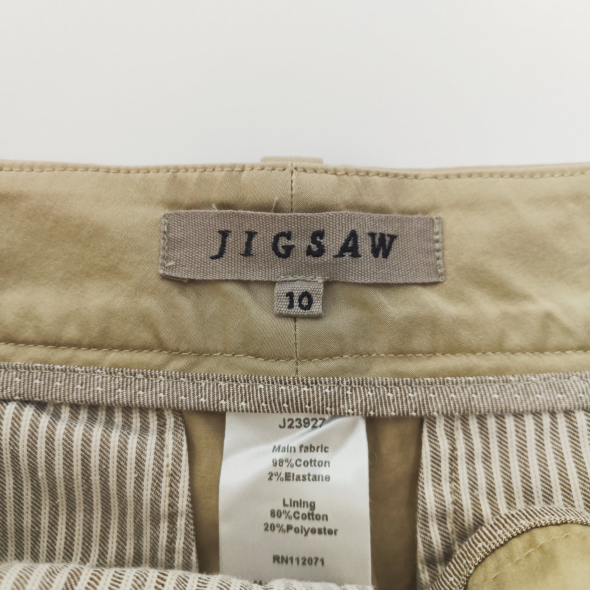 Light Brown Straight Leg Tailored Trousers Size Small | Preloved