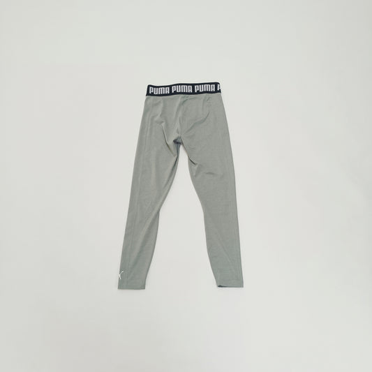 Grey Mid Rise Graphic Waistband Puma Leggings Size Small | Preloved