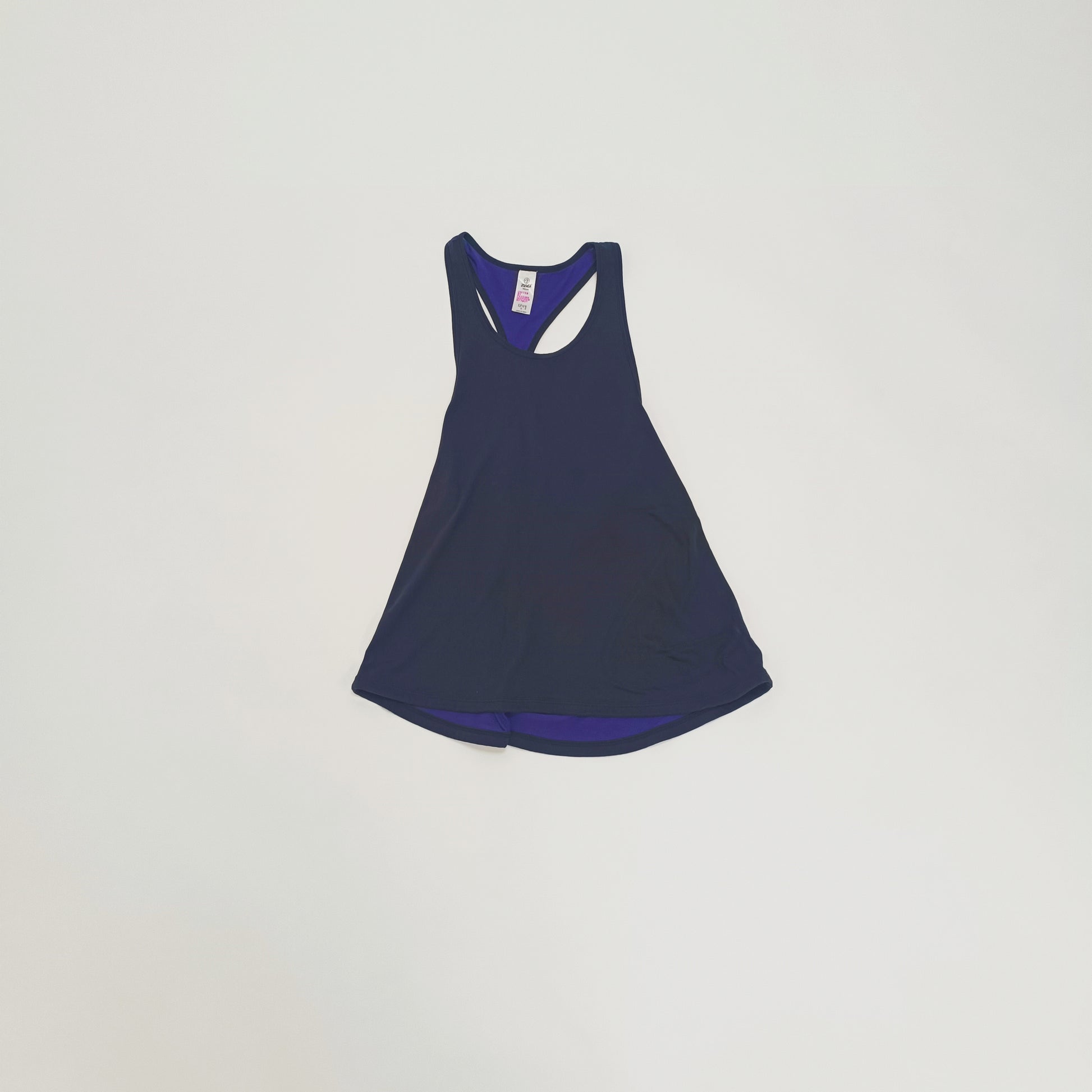 Black & Purple Halter Neck Vest Top Size Small | Preloved
