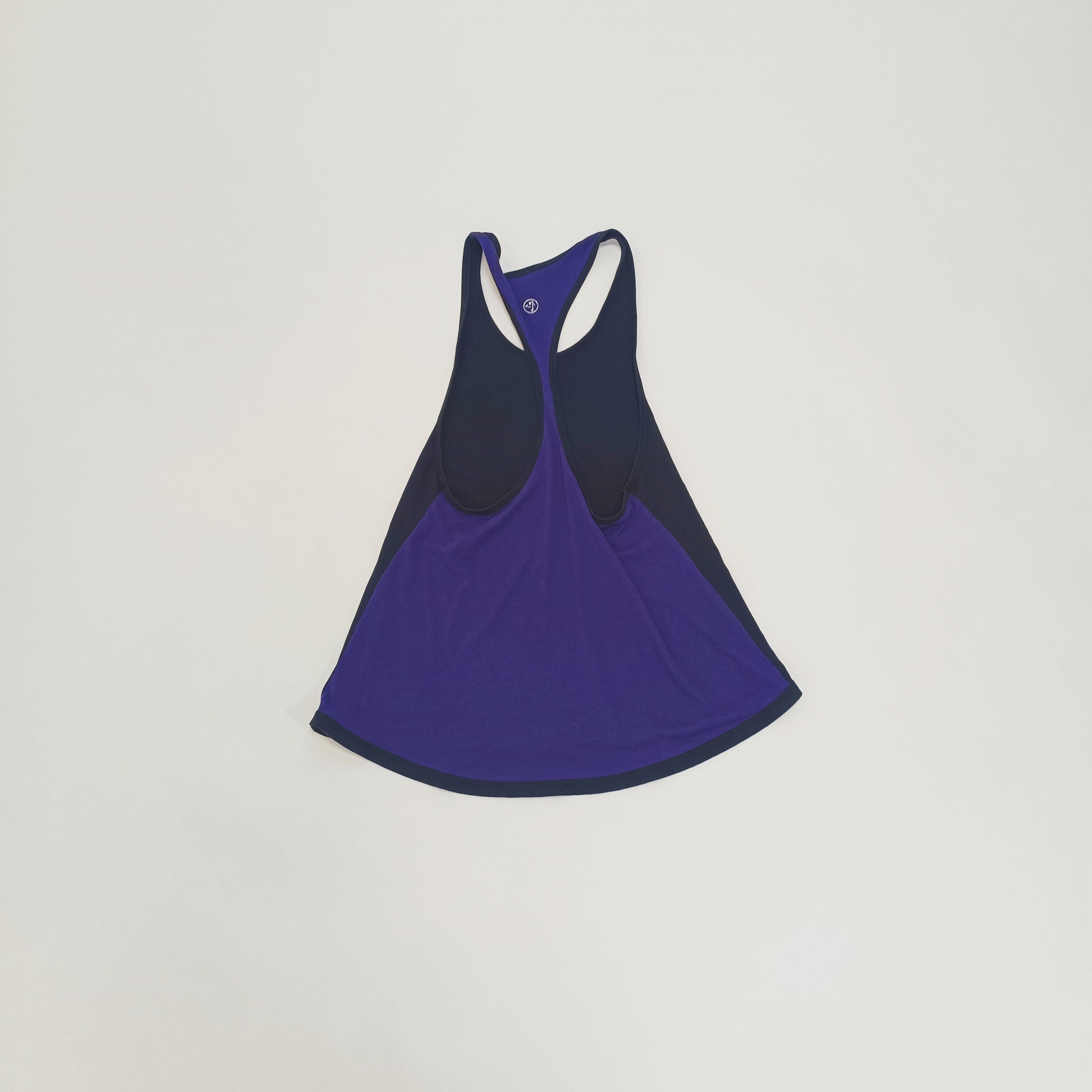 Black & Purple Halter Neck Vest Top Size Small | Preloved