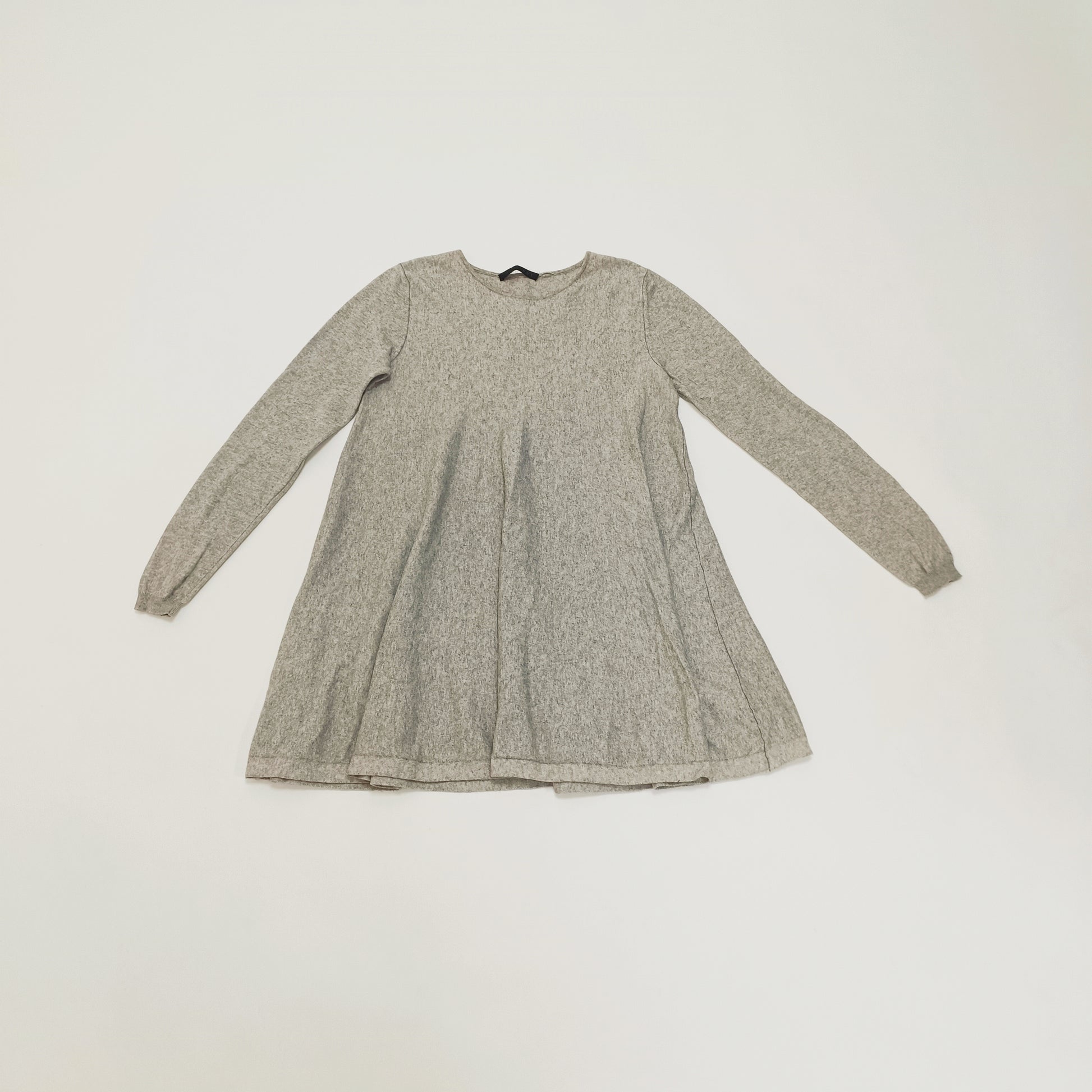 Grey Flared Mini Dress Size Medium | Preloved